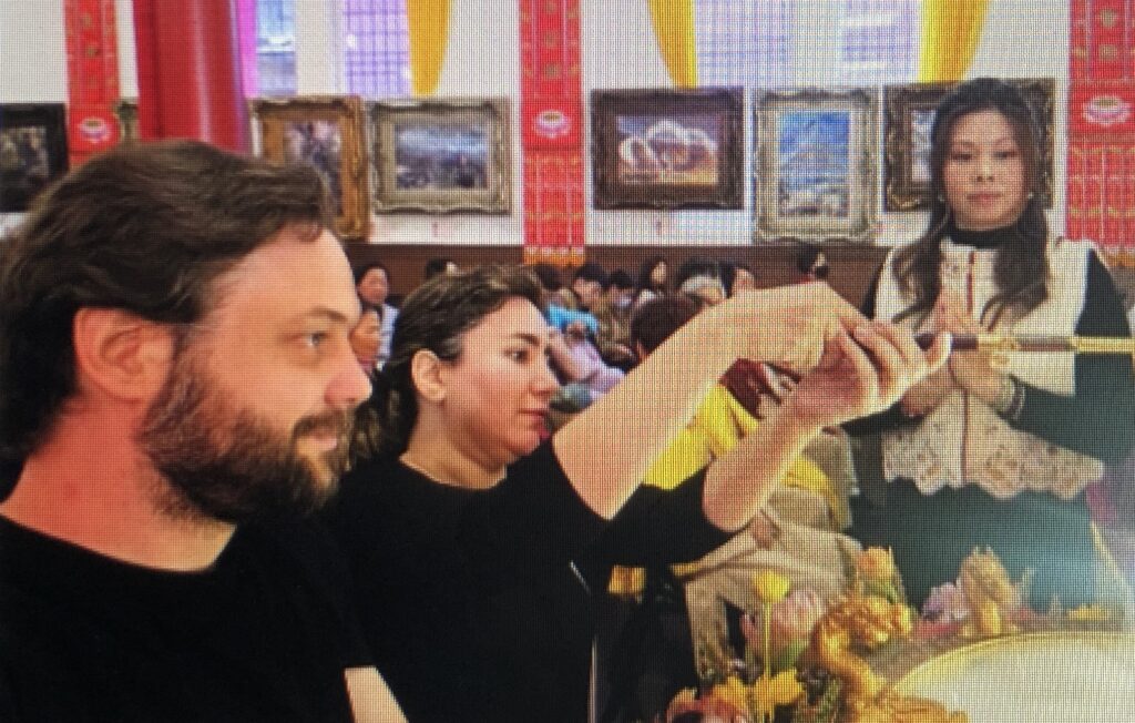 Photo Courtesy: Catherine Song | Attendees poured fragrant water over the infant Prince Siddhartha Gautama statue with ritual ladles, seeking blessings and wisdom from the Buddha.