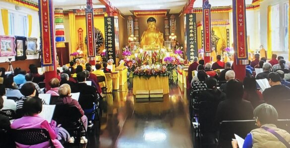 Photo Courtesy: Catherine Song | Hua Zang Si temple‘s serene atmosphere fostered reverence as attendees honored Shakyamuni Buddha's Holy Birthday.