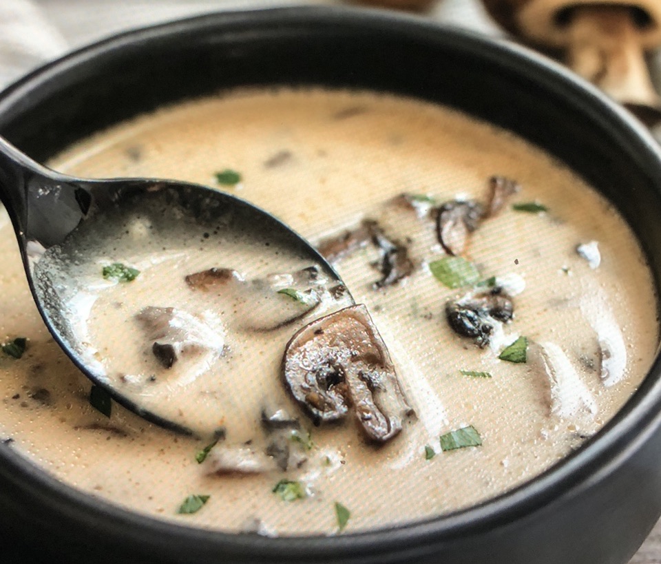 Creamy Mushroom Cauliflower Soup - Thus Have I Seen (and Heard)