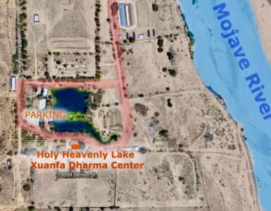 Photo of Directions to the temporary home of the Holy Heavenly Lake Xuanfa Dharma Center at Buddhist Town, Hesperia, California.