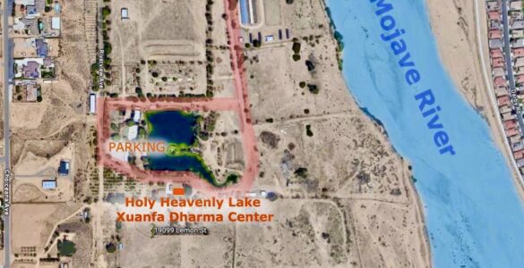 Photo of Directions to the temporary home of the Holy Heavenly Lake Xuanfa Dharma Center at Buddhist Town, Hesperia, California.