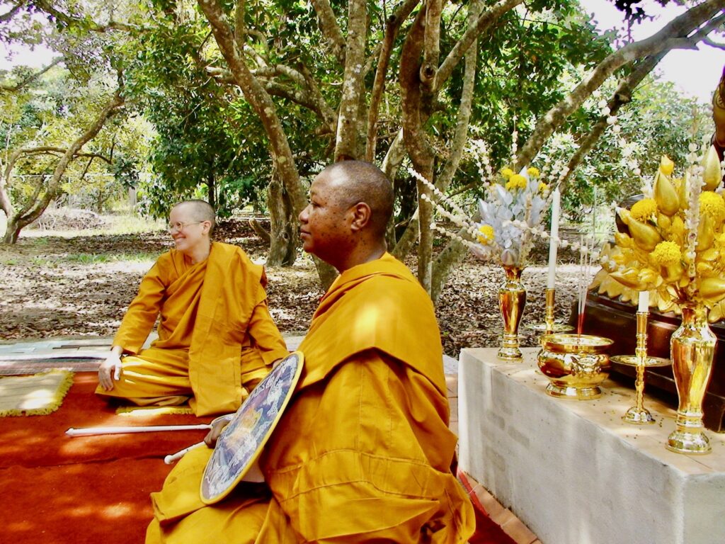 Photo of Ven. Pannavati at Jungle ceremony, Thailand, March 2009.