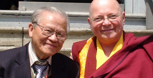 Photo of Dr. Kuai Shi Ying & Zhaxi Zhuoma at Hua Zang Si, April 13, 2009.