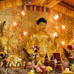 Photo of Main Altar at Holy Vajrasana Temple and Retreat Center, Sanger, California.