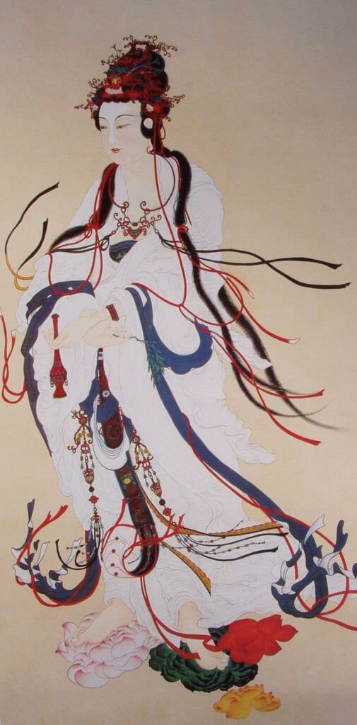 Painting by H.H. Dorje Chang Buddha III of Kuan Yin Bodhisattva.