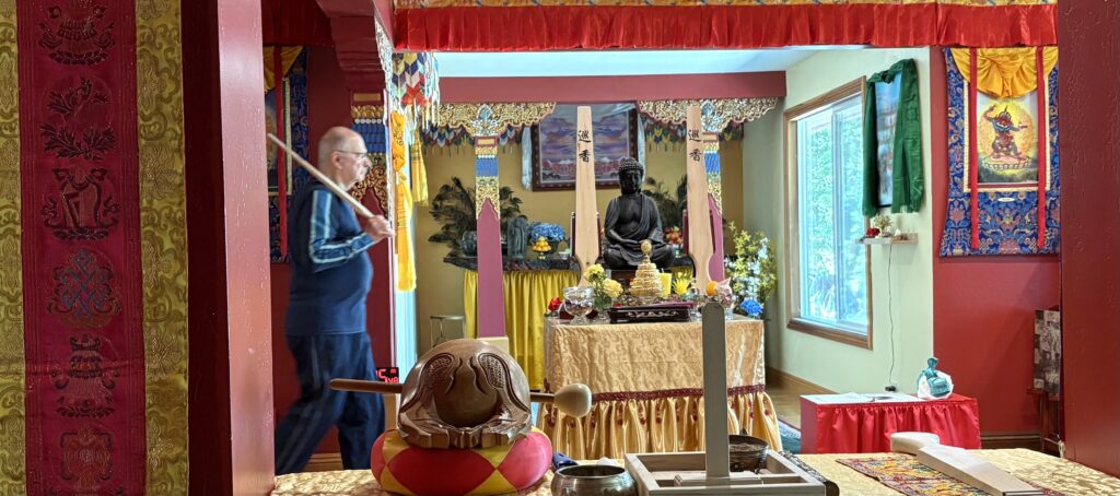 Photo of Meditation Altar at the Holy Vajrasana Temple, Sanger, California.
