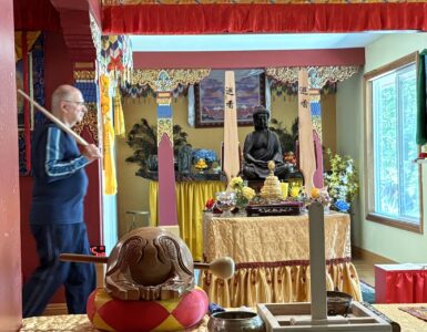 Photo of Meditation Altar at the Holy Vajrasana Temple, Sanger, California.