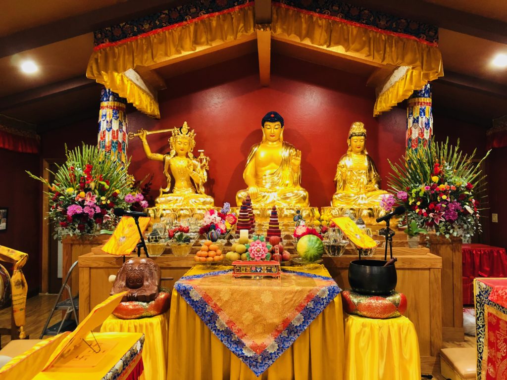 Altar at Buddha Hall, The Holy Vajrasana Temple