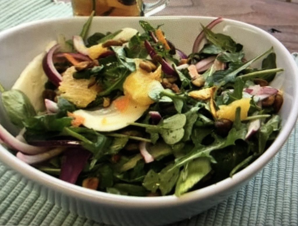 Japanese Salad with Ginger Dressing. 