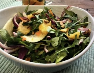 Japanese Salad with Ginger Dressing.