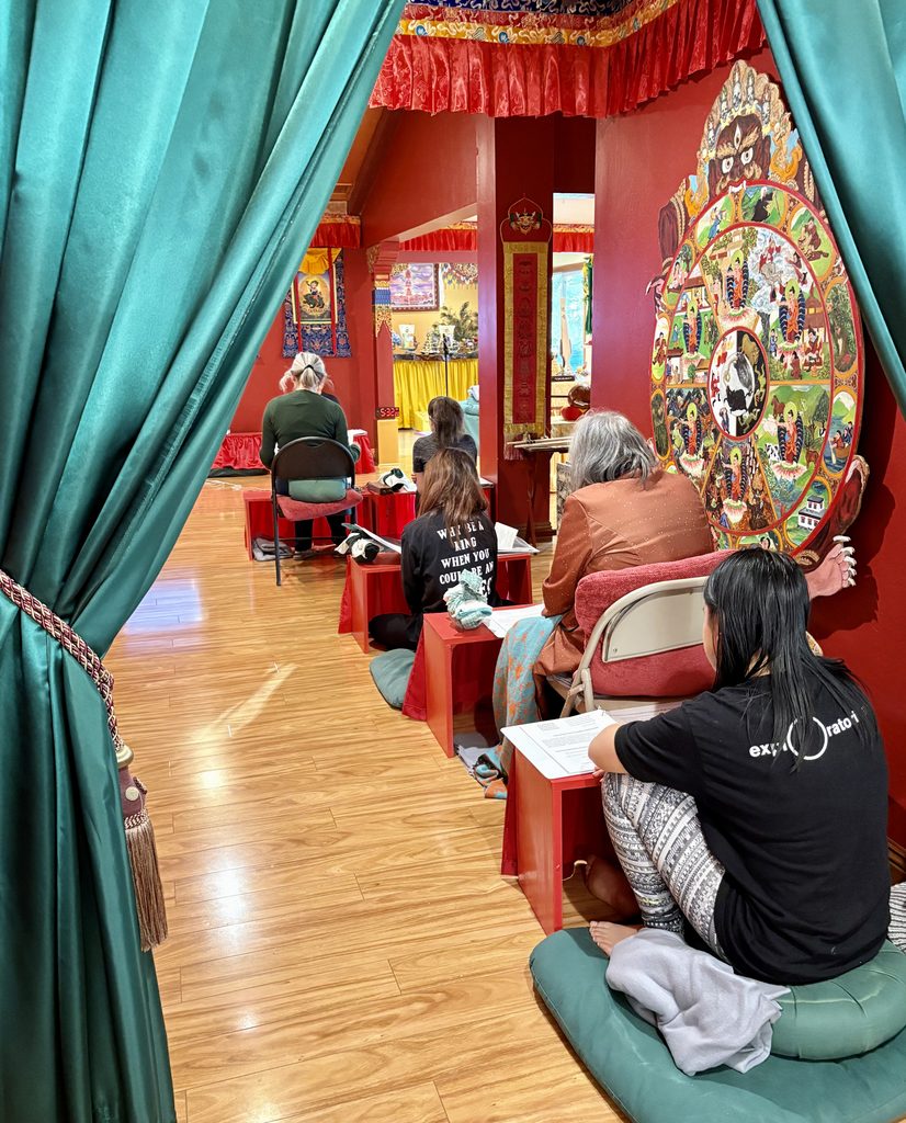 Photo of Chanting at the October 10-16, 2026 Meditation Retreat, Holy Vajrasana Temple, Sanger, California.