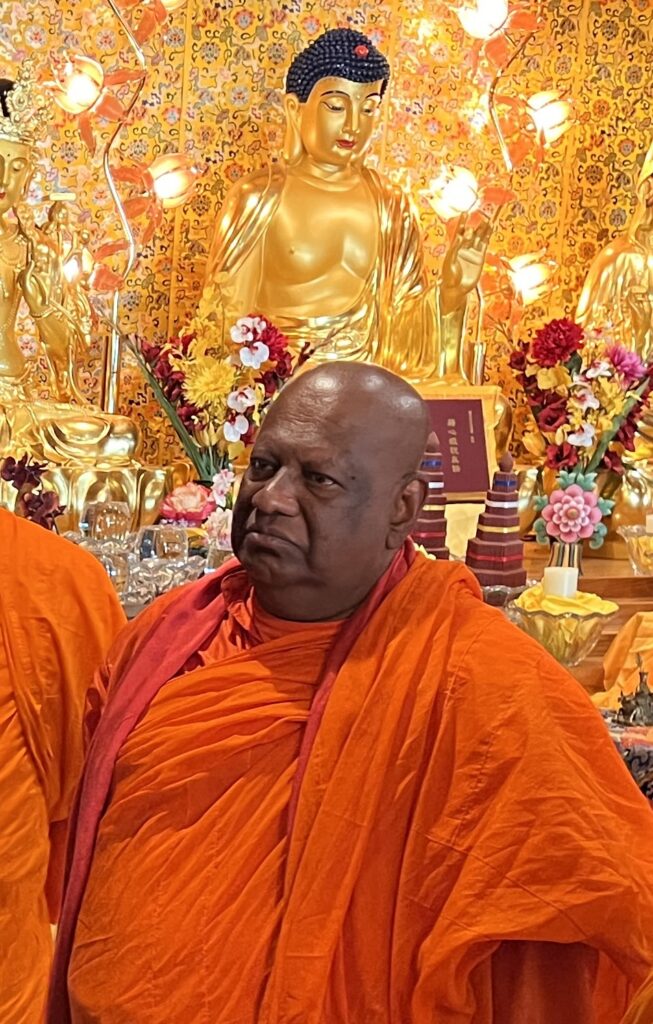 Photo of Venerable Dr. Bodagama Chandima Thero, Vice-Chancellor, Nagananda International Institute for Buddhist Studies (NIIBS), Kelaniya, Sri Lanka at the Holy Vajrasana Temple and Retreat Center, Sanger, California.