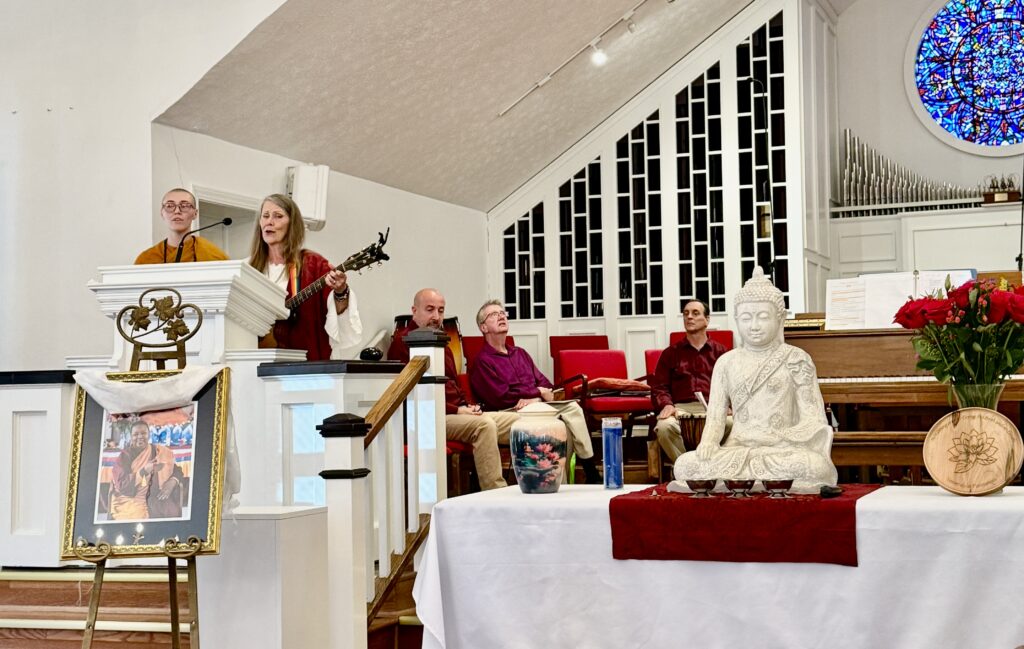 Photo of Singing, guitars, a cello, and the piano as well as the remembrance of a life wellived were part of Ven. Pannavati's Memorial Service.