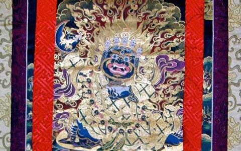 Image of Mahakala at the Dharma Protector Chapel of the Holy Vajrasana Temple, Sanger, California.