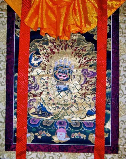 Image of Mahakala at the Dharma Protector Chapel of the Holy Vajrasana Temple, Sanger, California.