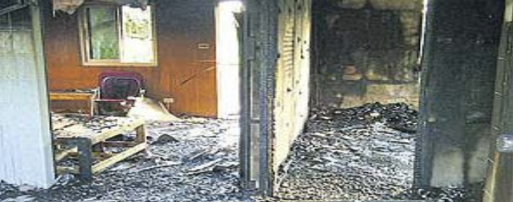 Nuns' dormitory that was torched in Rayong, Thailand.