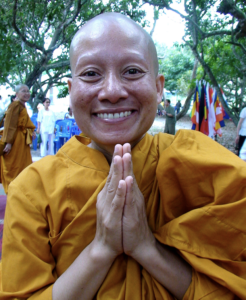 Newly ordained Nun Sakyananda.